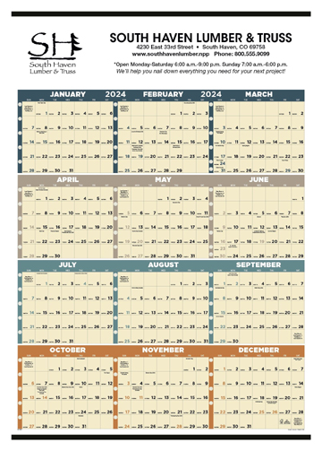 Time Management Span-A-Year Non-Laminated 12 Month Calendar
